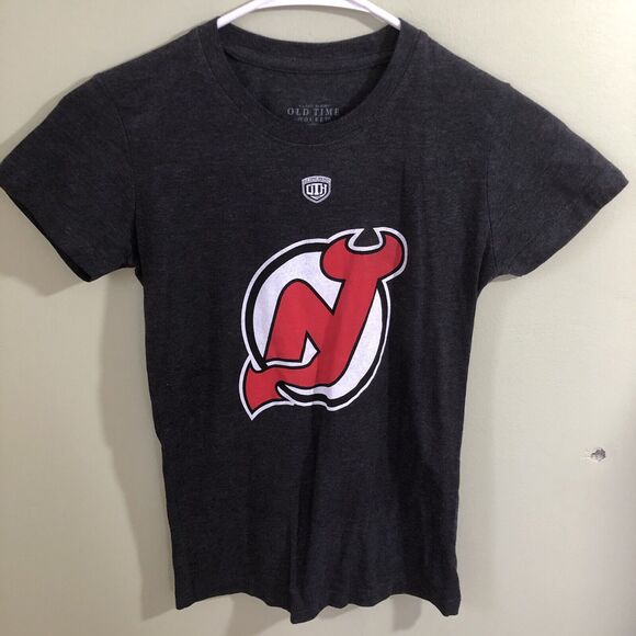 NHL Women's Old Time Hockey NJ New Jersey Devils Tee Shirt Size Small Gray - Picture 1 of 4